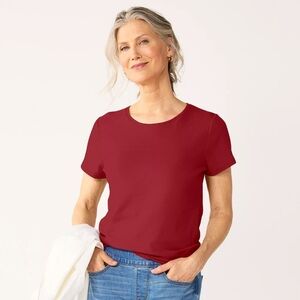 NWT Croft & Barrow,  crewneck classic tee short sleeve Cotton